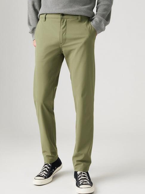 levi's olive regular fit trousers