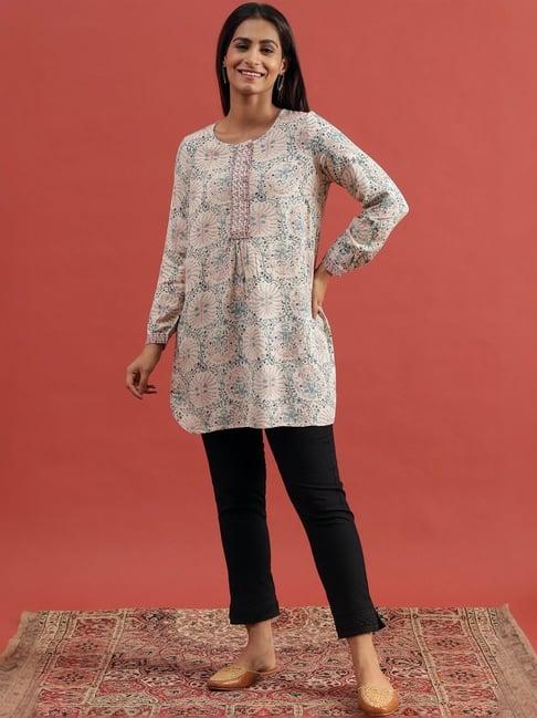 folksong by w white printed tunic