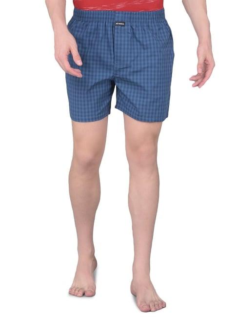 force nxt grey cotton regular fit checks boxers