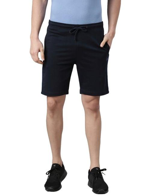 force nxt navy cotton regular fit shorts