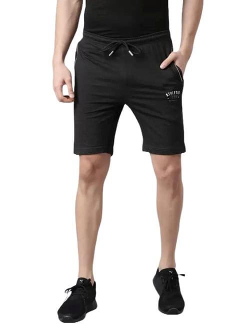 force nxt charcoal black cotton regular fit shorts