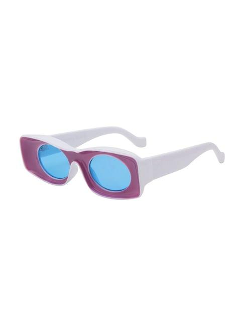 ted smith blue square uv protection unisex sunglasses