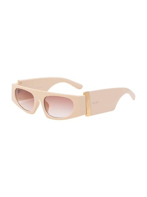 ted smith brown square uv protection unisex sunglasses