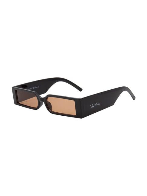 ted smith brown square uv protection unisex sunglasses