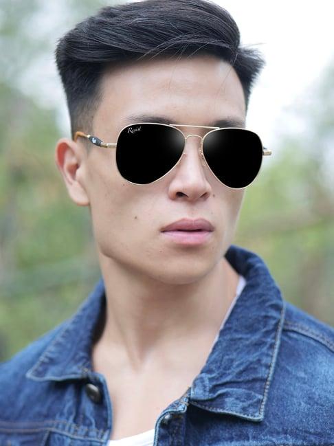 resist eyewear black aviator uv protection unisex sunglasses