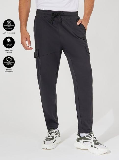 styli black slim fit cargos