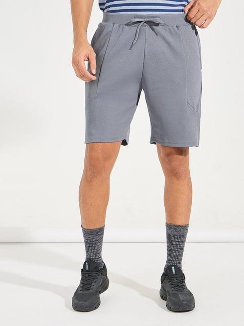 styli grey regular fit shorts