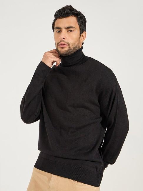 styli black relaxed fit sweater