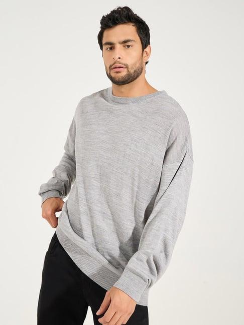 styli grey relaxed fit sweater