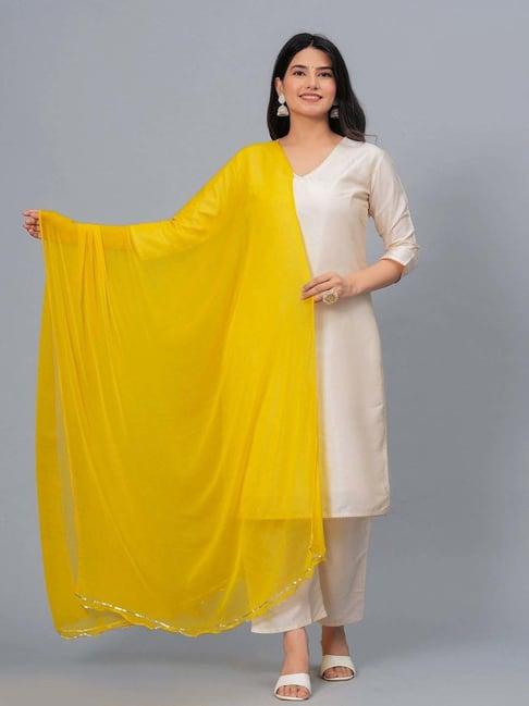 stylum mustard plain dupatta