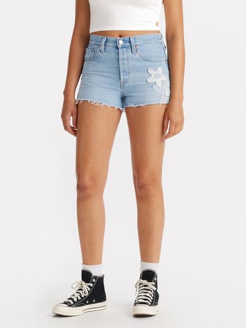 levi's angel blue shorts