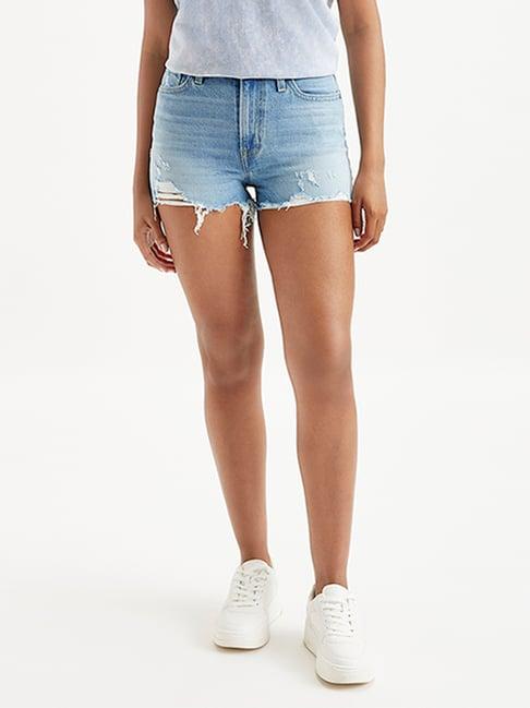 levi's mildew blue denim shorts