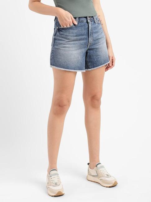 levi's blue denim shorts