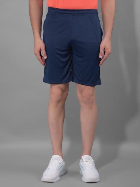 force nxt navy regular fit sports shorts