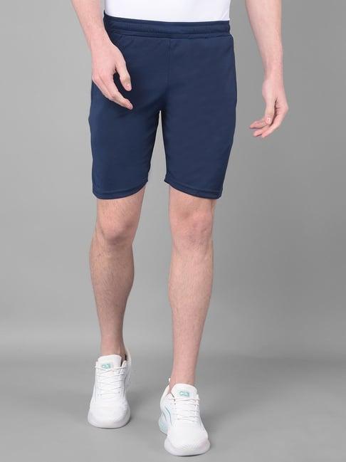 force nxt navy regular fit sports shorts