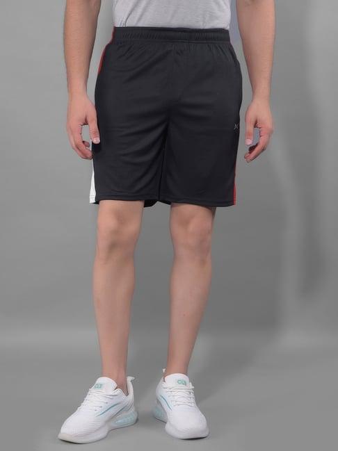 force nxt black regular fit sports shorts