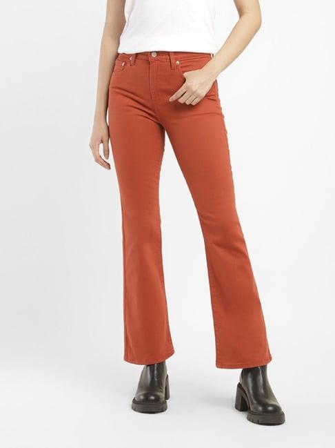 levi's 725 rust relaxed fit high rise jeans