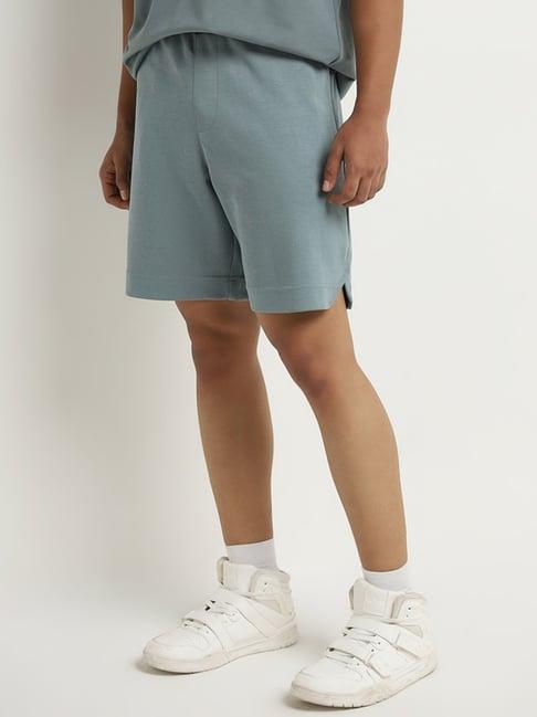 studiofit by westside mint relaxed-fit mid-rise shorts