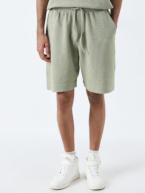 studiofit by westside sage textured relaxed-fit mid-rise shorts