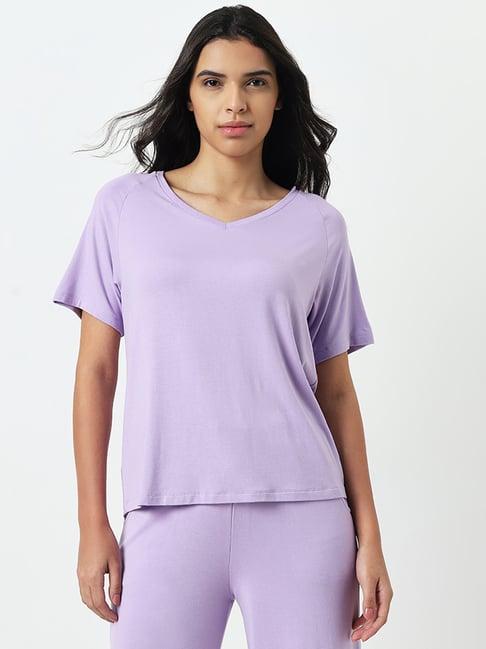 wunderlove by westside solid lavender supersoft top