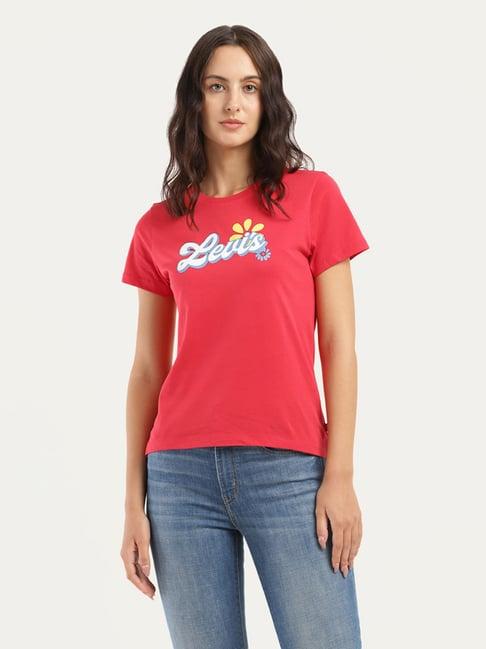 levi's red logo print t-shirt