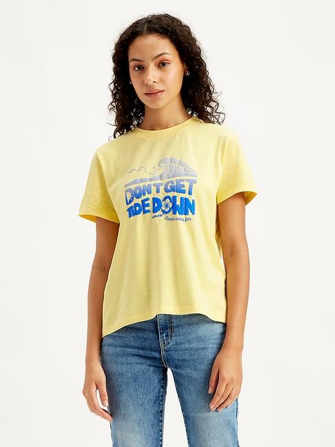 levi's yellow graphic print t-shirt