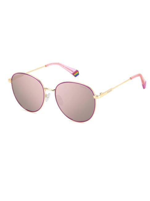 polaroid pink square uv protection unisex sunglasses