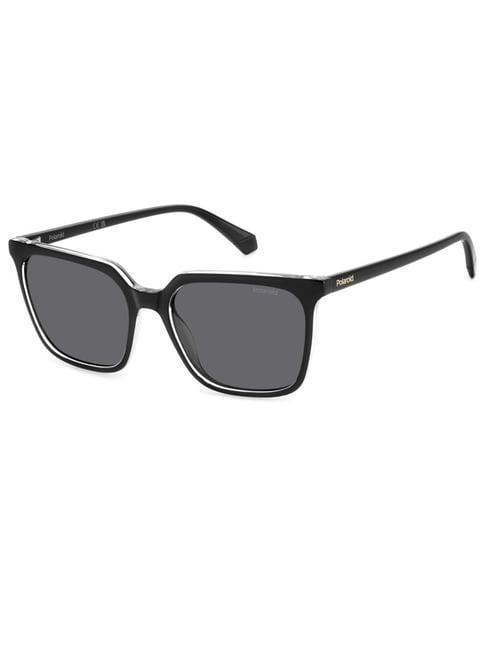 polaroid grey round uv protection sunglasses for women