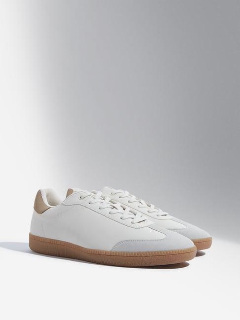 soleplay by westside beige lace-up sneakers