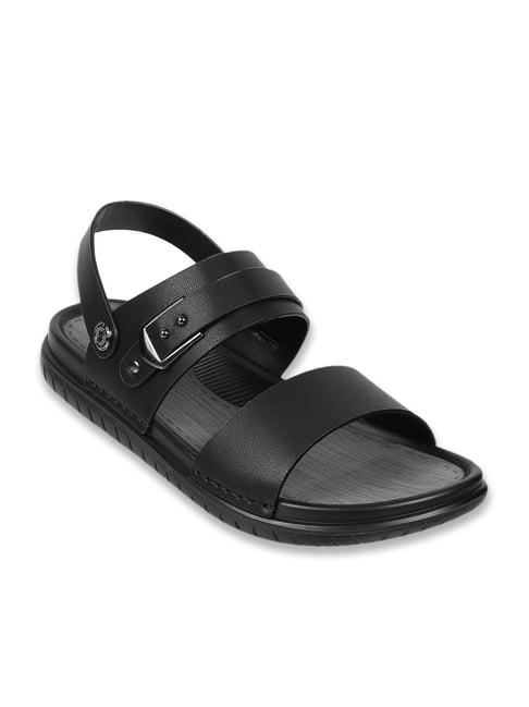 j. fontini by mochi men's black back strap sandals