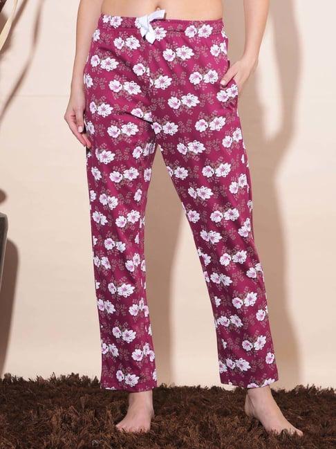 dollar missy magenta cotton floral print pyjamas