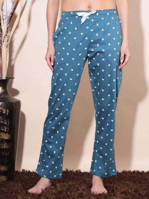 dollar missy sea blue cotton printed pyjamas