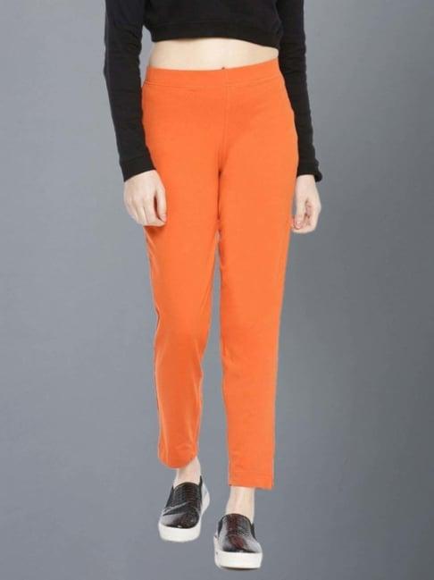 dollar missy orange cotton pants