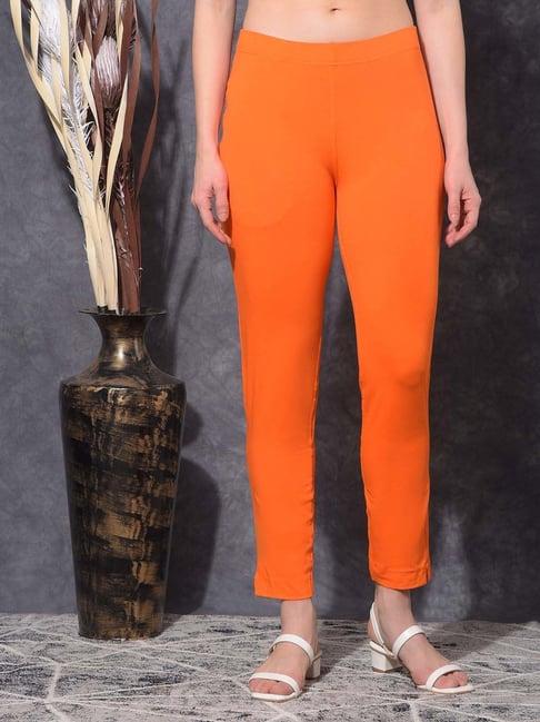 dollar missy orange cotton pants