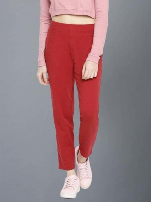 dollar missy cherry red cotton pants