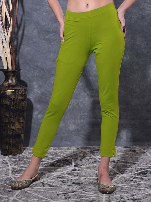 dollar missy parrot green cotton pants