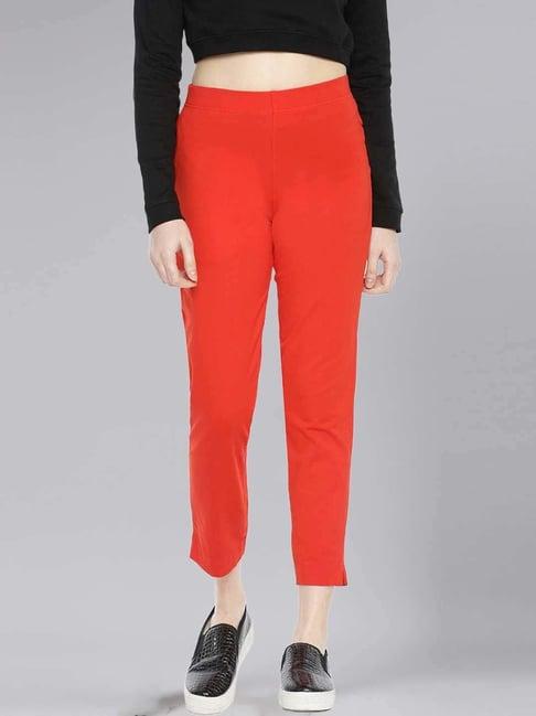 dollar missy red cotton pants