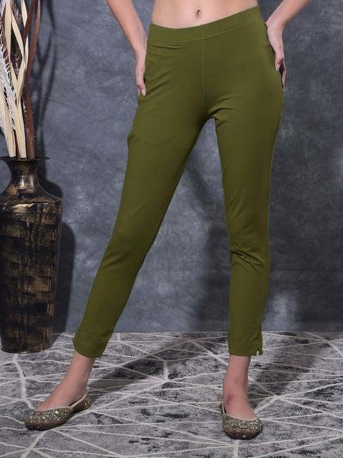 dollar missy mehandi green cotton pants