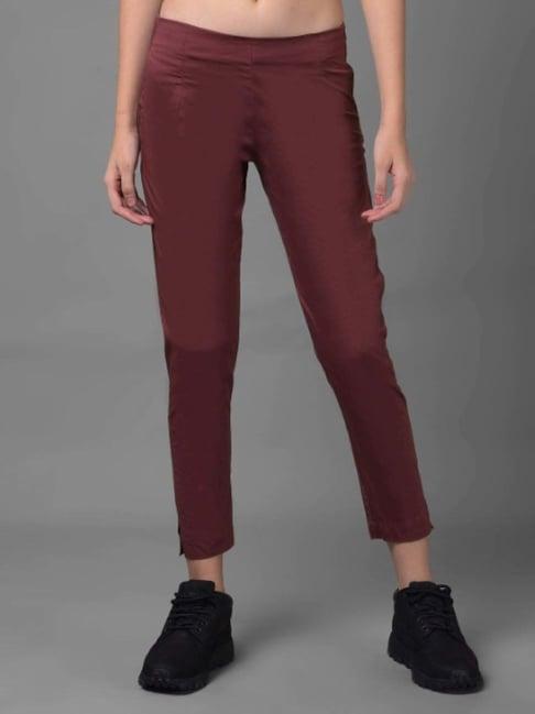 dollar missy brown cotton stretch pants