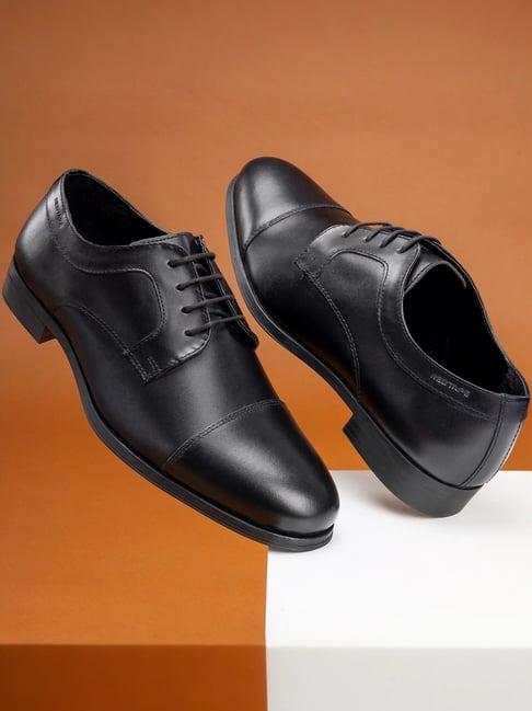 red tape men's modern classics black derby shoes