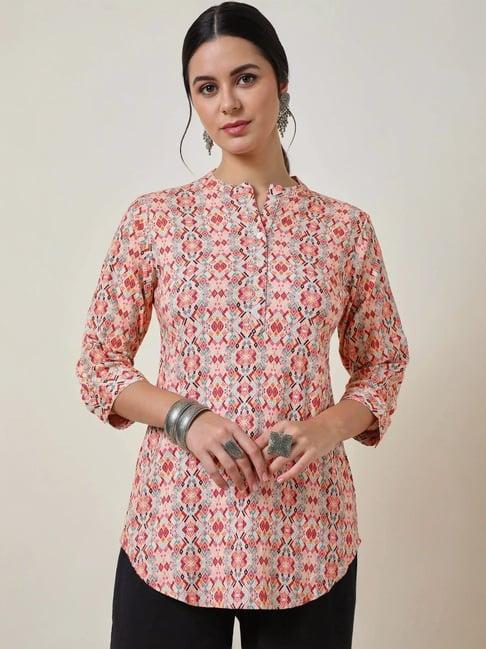 soch peach printed tunic