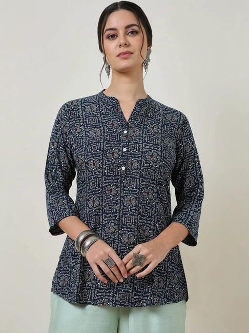 soch navy printed tunic