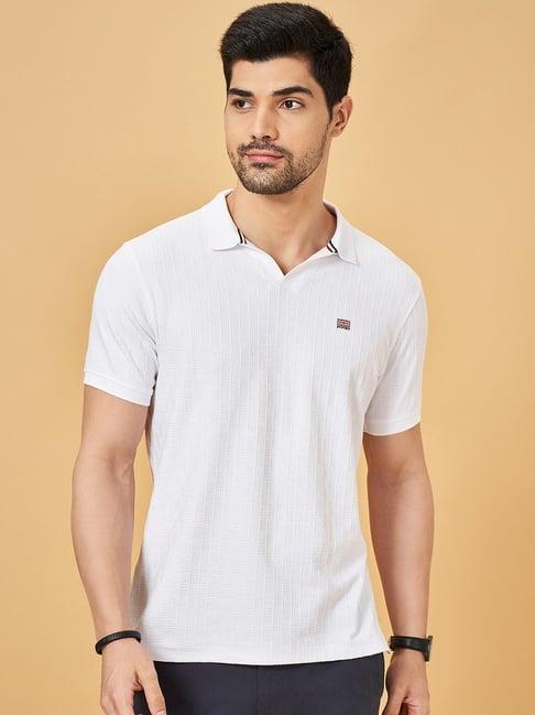 byford by pantaloons white slim fit polo t-shirt