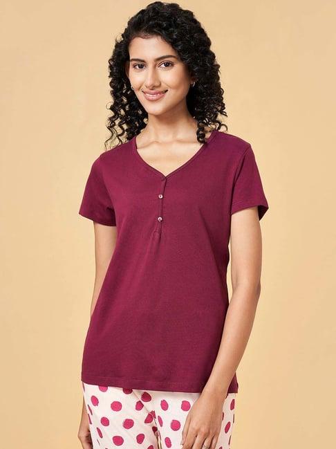 dreamz by pantaloons purple cotton t-shirt