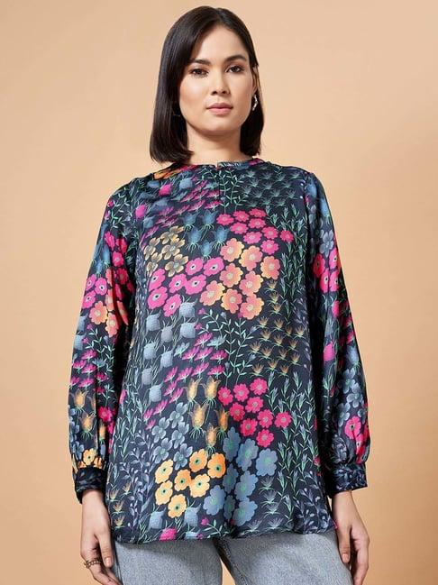 marigold lane green printed tunic