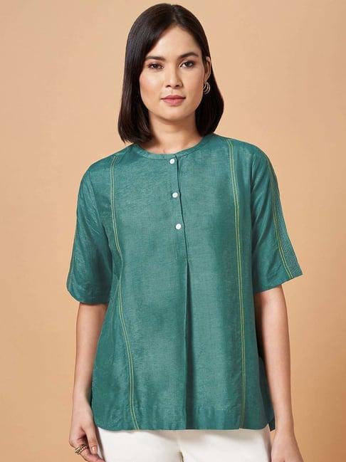 marigold lane blue self pattern tunic