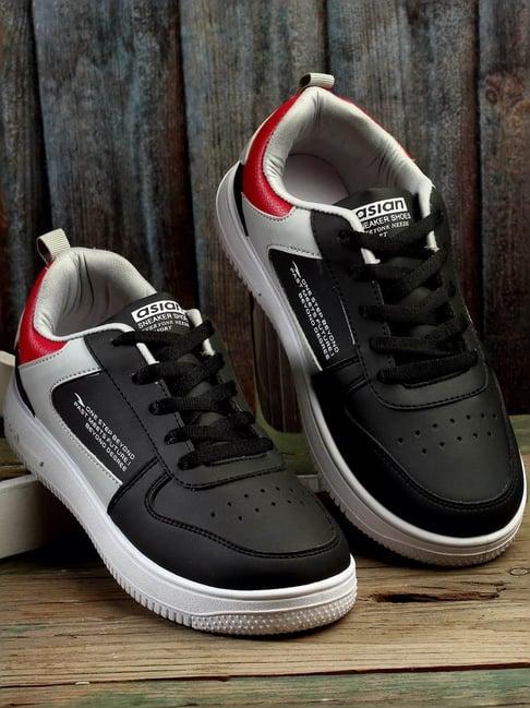 asian men's charcoal casual sneakers