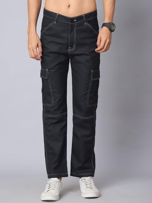 indian needle black straight fit cargos