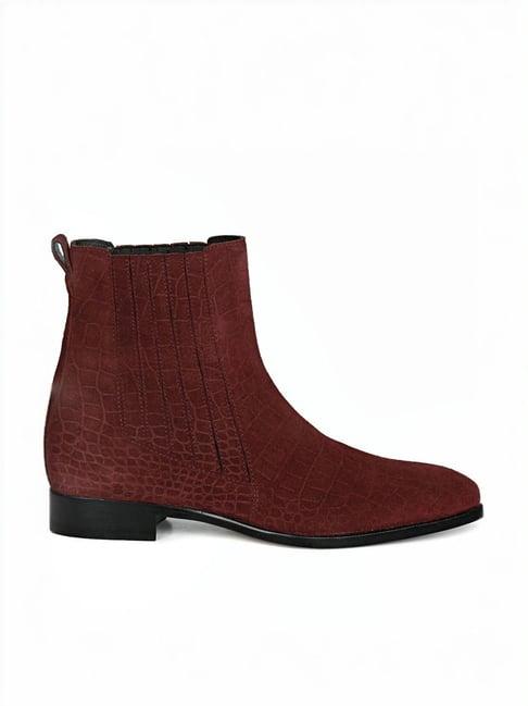 saint g men's gorile burgundy chelsea boots