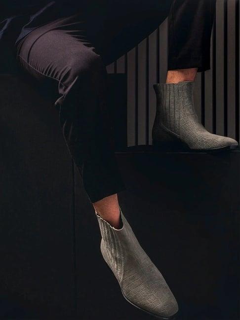 saint g men's ollie grey chelsea boots